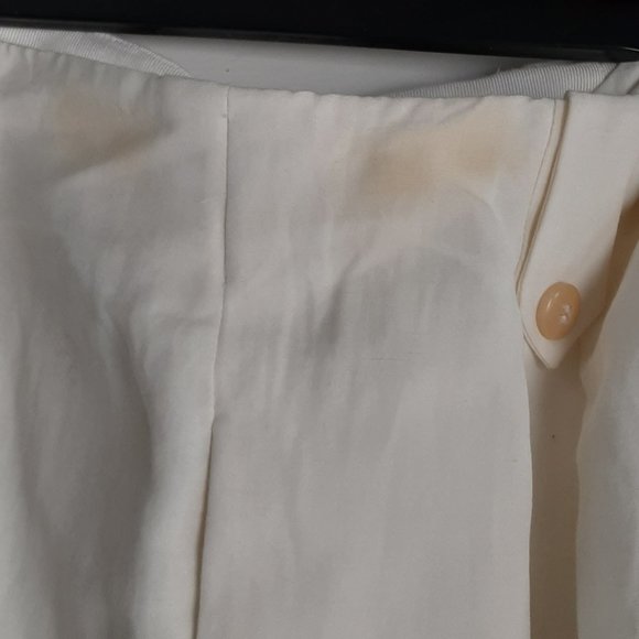 GIORGIO ARMANI WHITE LINEN BLEND PANTS SIZE 10 WOMAN'S (SEE PHOTO ) - Picture 4 of 7